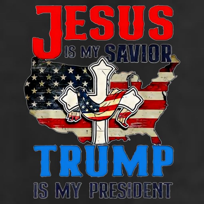 Jesus Is My Savior Trump Is My President Us Flag Funny Gift Adult Drive Performance Visor