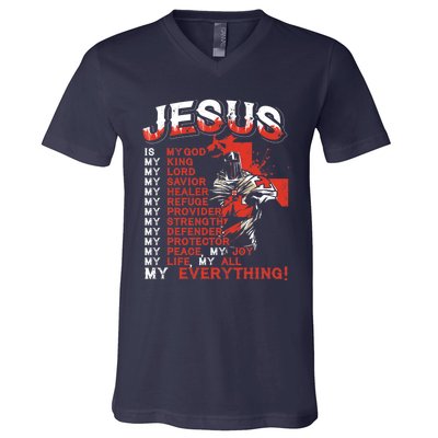 Jesus Is My Everything Jesus V-Neck T-Shirt