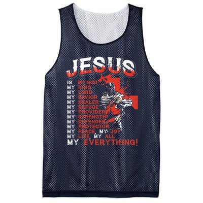 Jesus Is My Everything Jesus Mesh Reversible Basketball Jersey Tank