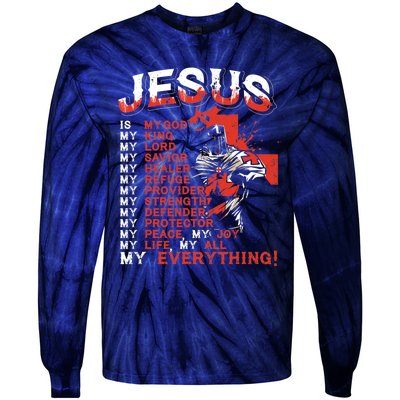 Jesus Is My Everything Jesus Tie-Dye Long Sleeve Shirt