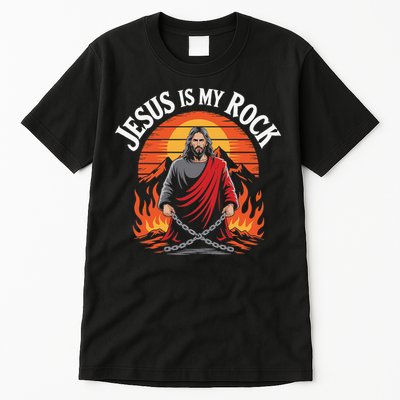 Jesus Is My Rock Biblical Christian Faith Tall T-Shirt
