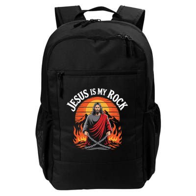 Jesus Is My Rock Biblical Christian Faith Backpack