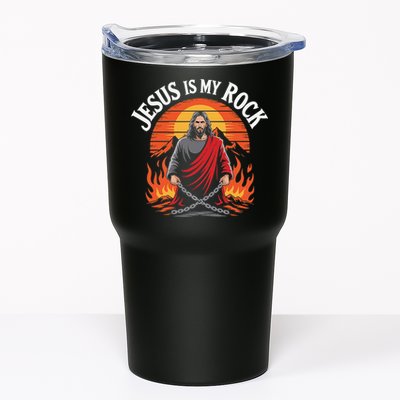 Jesus Is My Rock Biblical Christian Faith Tumbler
