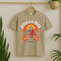 Jesus Is My Rock Biblical Christian Faith T-Shirt