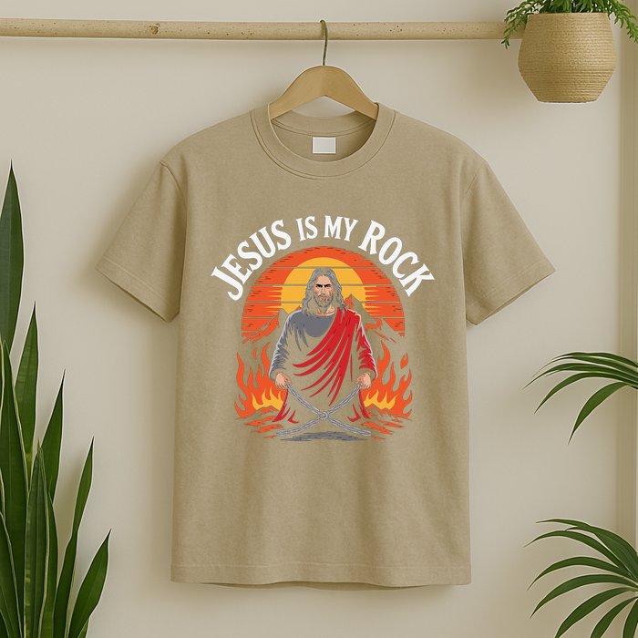 Jesus Is My Rock Biblical Christian Faith T-Shirt