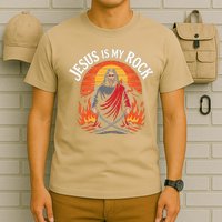 Jesus Is My Rock Biblical Christian Faith T-Shirt