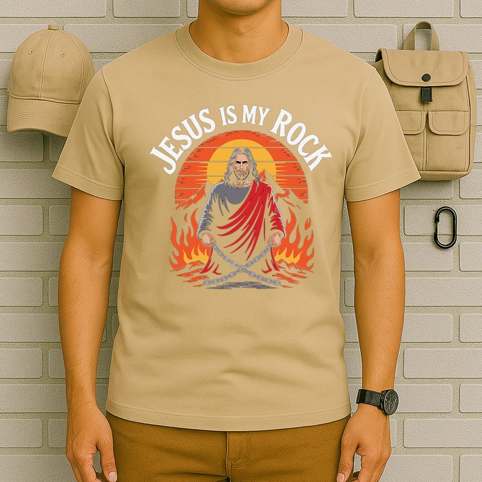Jesus Is My Rock Biblical Christian Faith T-Shirt