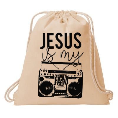 Jesus Is My Jam Christian Faith Lovers Drawstring Bag