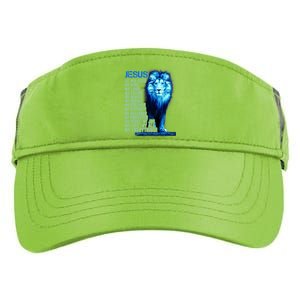 Jesus Is My God King My Lord My Savior Blue Lion Christian Adult Drive Performance Visor