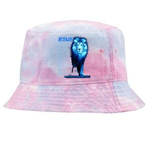 Jesus Is My God King My Lord My Savior Blue Lion Christian Tie-Dyed Bucket Hat