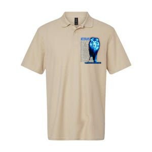 Jesus Is My God King My Lord My Savior Blue Lion Christian Softstyle Adult Sport Polo