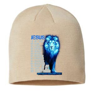 Jesus Is My God King My Lord My Savior Blue Lion Christian Sustainable Beanie