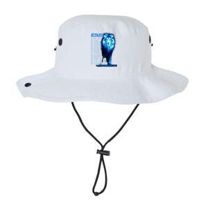 Jesus Is My God King My Lord My Savior Blue Lion Christian Legacy Cool Fit Booney Bucket Hat