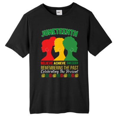 Juneteenth Is My Independence Day believe achieve succeed Tall Fusion ChromaSoft Performance T-Shirt