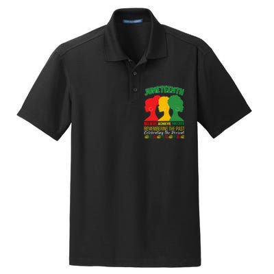 Juneteenth Is My Independence Day believe achieve succeed Dry Zone Grid Polo