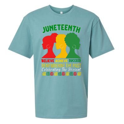 Juneteenth Is My Independence Day believe achieve succeed Sueded Cloud Jersey T-Shirt