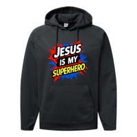 Jesus Is My Superhero Christian God Religious Comic Performance Fleece Hoodie