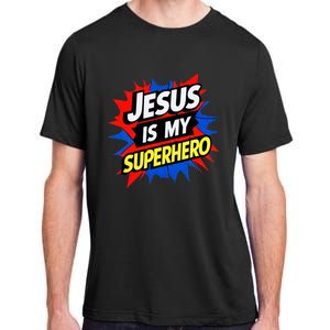 Jesus Is My Superhero Christian God Religious Comic Adult ChromaSoft Performance T-Shirt