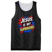 Jesus Is My Superhero Christian God Religious Comic Mesh Reversible Basketball Jersey Tank