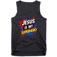 Jesus Is My Superhero Christian God Religious Comic Tank Top