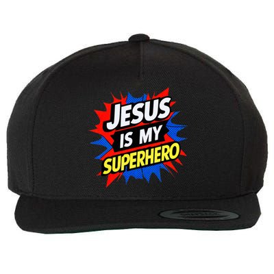 Jesus Is My Superhero Christian God Religious Comic Wool Snapback Cap