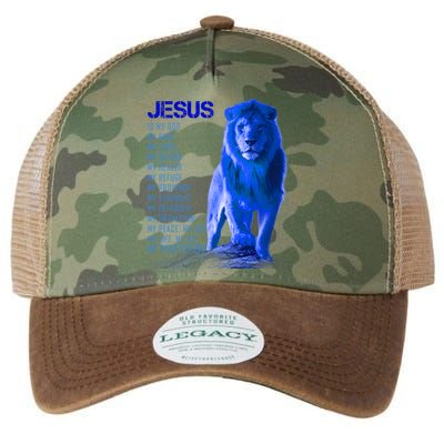 Jesus Is My Everything Quote Lion Christianity Legacy Tie Dye Trucker Hat