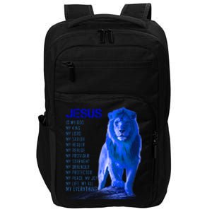 Jesus Is My Everything Quote Lion Christianity Impact Tech Backpack