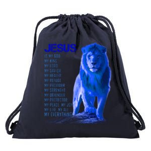 Jesus Is My Everything Quote Lion Christianity Drawstring Bag