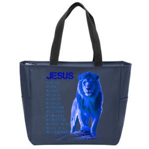 Jesus Is My Everything Quote Lion Christianity Zip Tote Bag