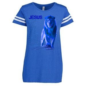 Jesus Is My Everything Quote Lion Christianity Enza Ladies Jersey Football T-Shirt