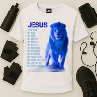 Jesus Is My Everything Quote Lion Christianity Cooling Performance Crew T-Shirt