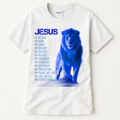 Jesus Is My Everything Quote Lion Christianity Tall T-Shirt
