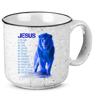 Jesus Is My Everything Quote Lion Christianity 15oz Campfire Ceramic Mug