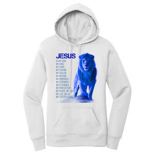 Jesus Is My Everything Quote Lion Christianity Women's Pullover Hoodie