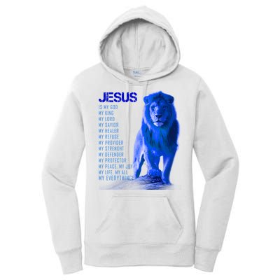 Jesus Is My Everything Quote Lion Christianity Women's Pullover Hoodie
