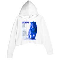 Jesus Is My Everything Quote Lion Christianity Crop Fleece Hoodie