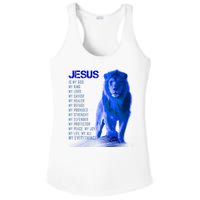 Jesus Is My Everything Quote Lion Christianity Ladies PosiCharge Competitor Racerback Tank