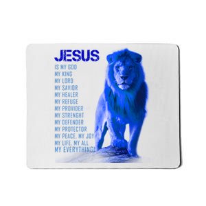 Jesus Is My Everything Quote Lion Christianity Mousepad