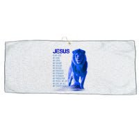 Jesus Is My Everything Quote Lion Christianity Large Microfiber Waffle Golf Towel