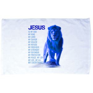 Jesus Is My Everything Quote Lion Christianity Microfiber Hand Towel