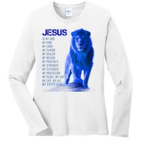 Jesus Is My Everything Quote Lion Christianity Ladies Long Sleeve Shirt