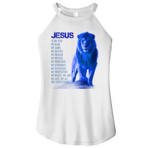 Jesus Is My Everything Quote Lion Christianity Women's Perfect Tri Rocker Tank