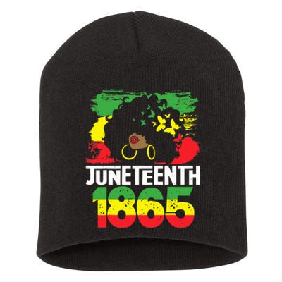 Juneteenth Is My Independence Day Black Wo Black Pride Short Acrylic Beanie