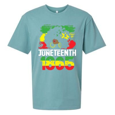 Juneteenth Is My Independence Day Black Wo Black Pride Sueded Cloud Jersey T-Shirt