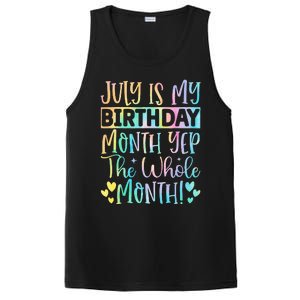 July Is My Birthday Yes The Whole Month Tie Die PosiCharge Competitor Tank