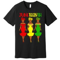 Juneteenth Is My Independence Day Afro Melanin Black Premium T-Shirt