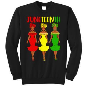 Juneteenth Is My Independence Day Afro Melanin Black Tall Sweatshirt