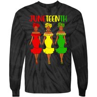 Juneteenth Is My Independence Day Afro Melanin Black Tie-Dye Long Sleeve Shirt