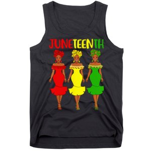 Juneteenth Is My Independence Day Afro Melanin Black Tank Top