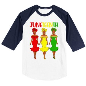 Juneteenth Is My Independence Day Afro Melanin Black Baseball Sleeve Shirt